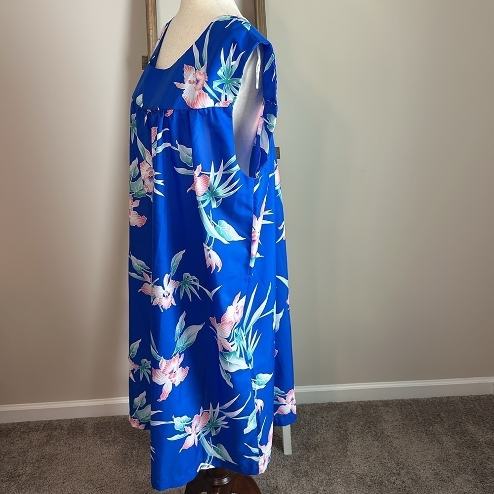 Vintage Kailua Sportswear Hawaiian Sleeveless Floral Dress Size 2XL GUC - Picture 11 of 17